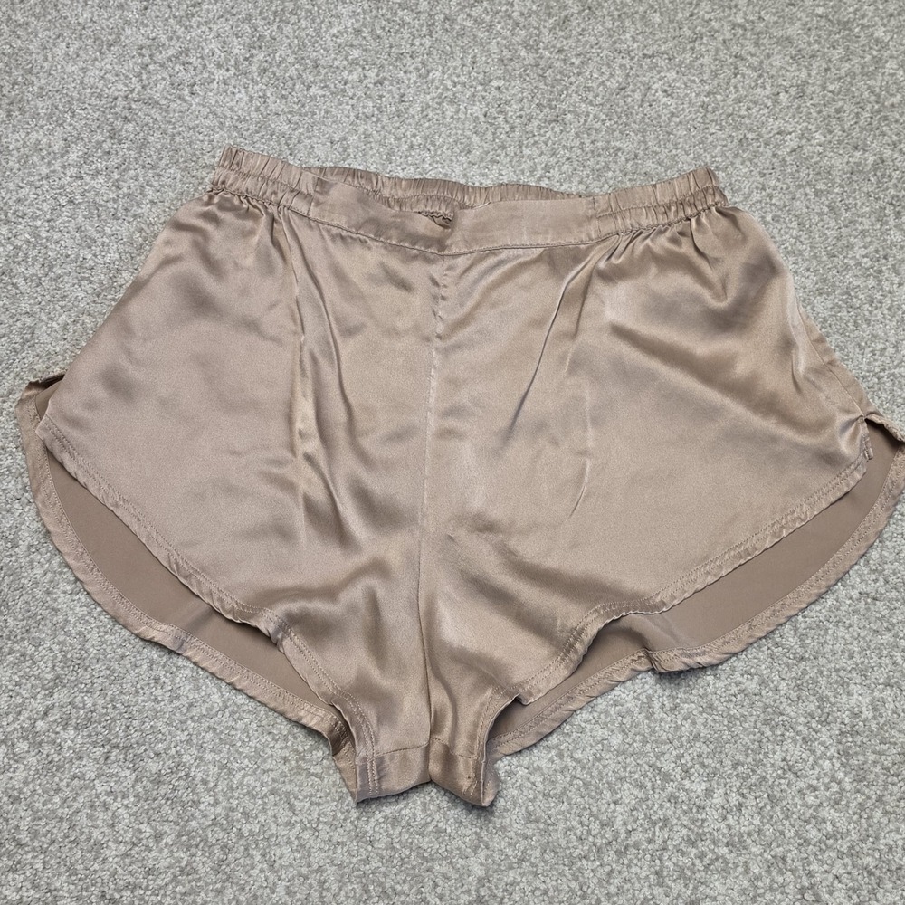 Lunya Washable Silk Women's Pajama Set Size M Otium Tan Read Lounge Sleepwear - Picture 9 of 12
